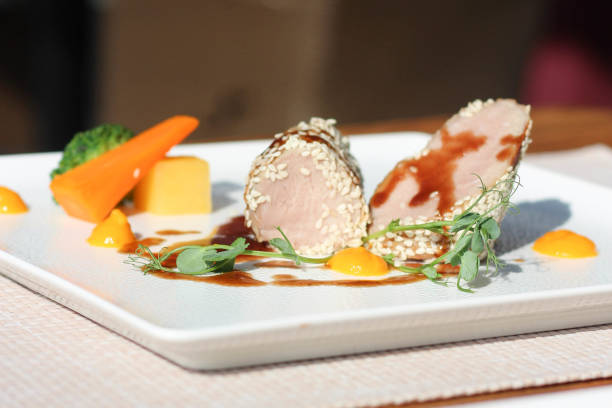 istock Pork fillet in wine sauce 1187969411