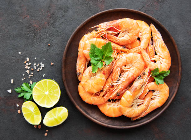 istock Shrimps served on a plate 1187970731