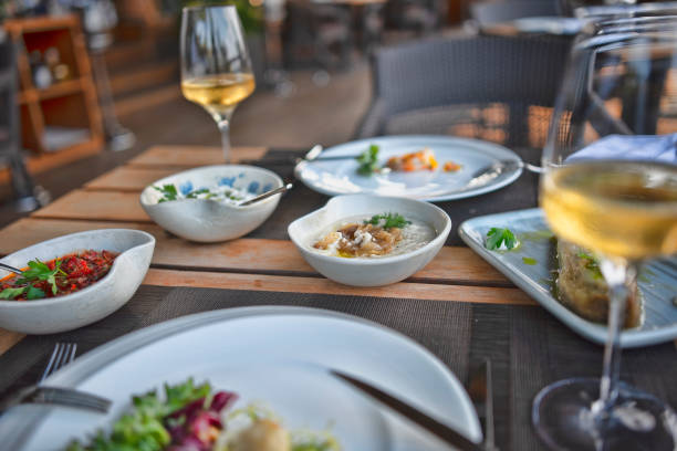 istock Champagne and fresh summer dinner 1187973219