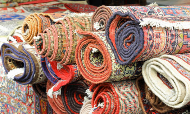 istock many rugs and carpets at stand 1187974354