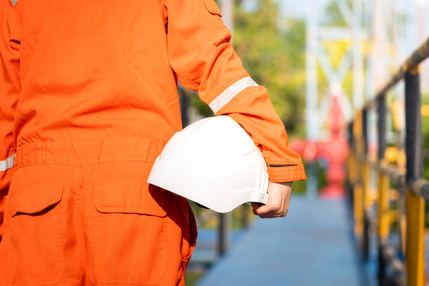istock Oil field operator is ready to work - Industrail concept photo. 1187975767