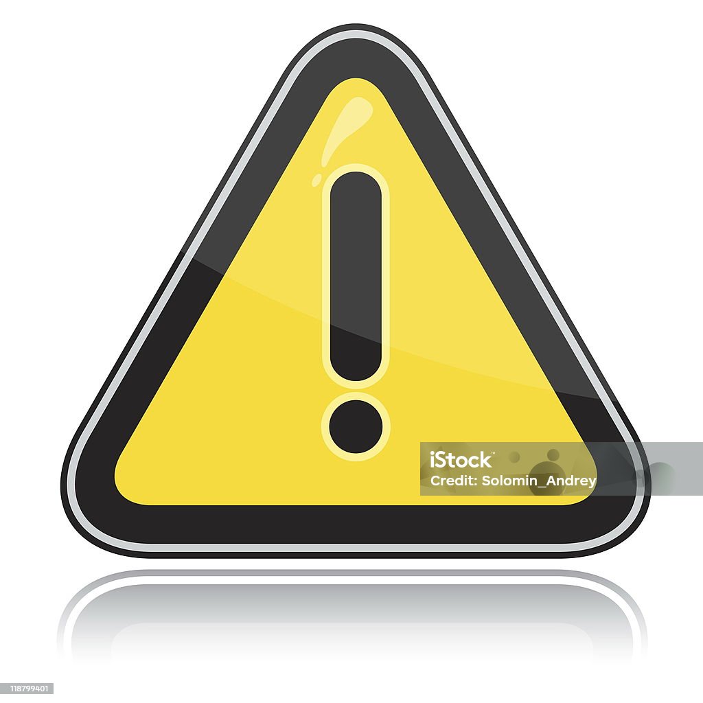 Yellow triangular other dangers warning sign  Icon Symbol Stock Photo