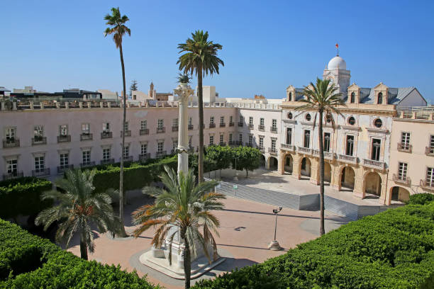 Beautiful Constitution Square, which is in the centre of the city of Almeria, Spain. Beautiful Constitution Square, which is in the centre of the city of Almeria, Spain. almeria stock pictures, royalty-free photos & images