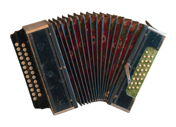 Vintage accordion isolated on a white background. Accordion front side view. Vintage accordion isolated on a white background. Accordion front  side view. musical instrument accordion instrument stock pictures, royalty-free photos & images