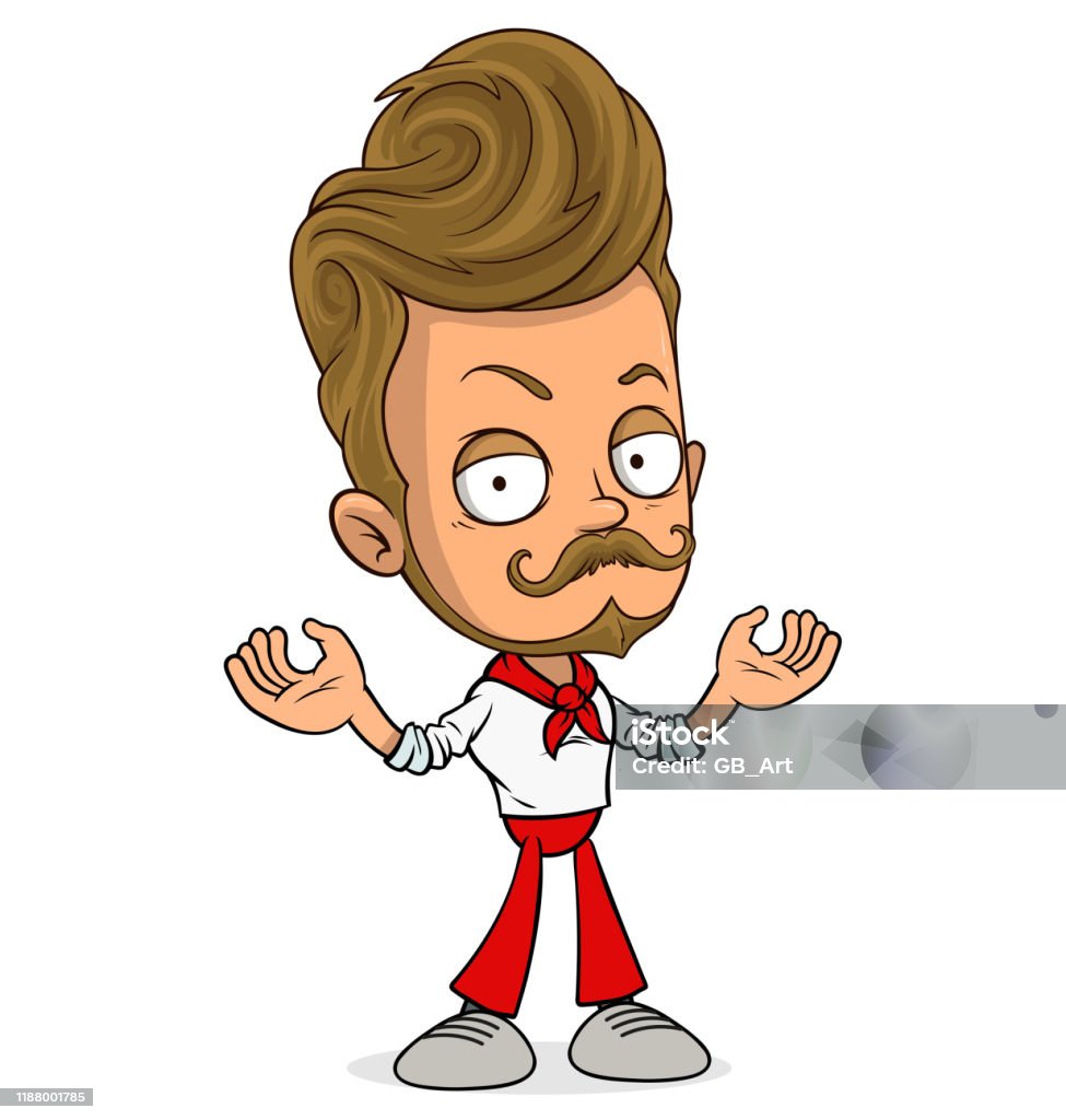 Cartoon Funny Boy Character Ready For Animation Stock Illustration -  Download Image Now - Adult, Bar - Drink Establishment, Beard - iStock
