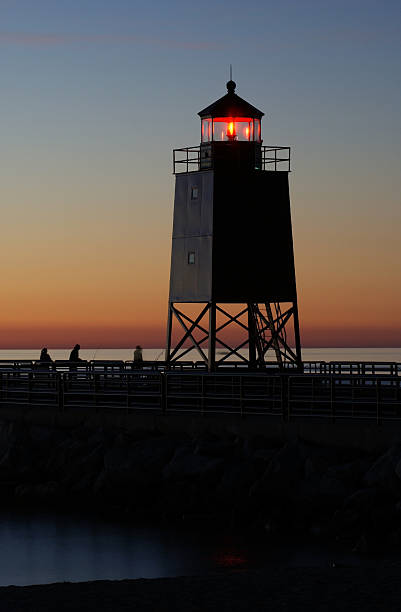 Charlevoix Light Vertical stock photo