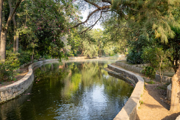 Beautiful pond inside of Lodhi Garden (also known as Lodi Gardens) in New Delhi India Beautiful pond inside of Lodhi Garden (also known as Lodi Gardens) in New Delhi India lodi gardens stock pictures, royalty-free photos & images