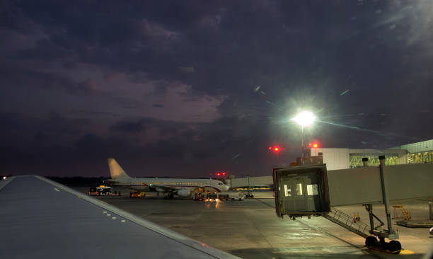 istock Airplane at the terminal gate ready for takeoff 1188008382