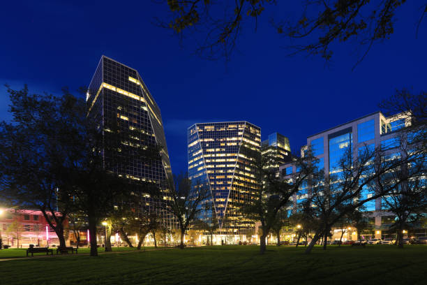 istock Regina, Canada cityscape after dark 1188008558