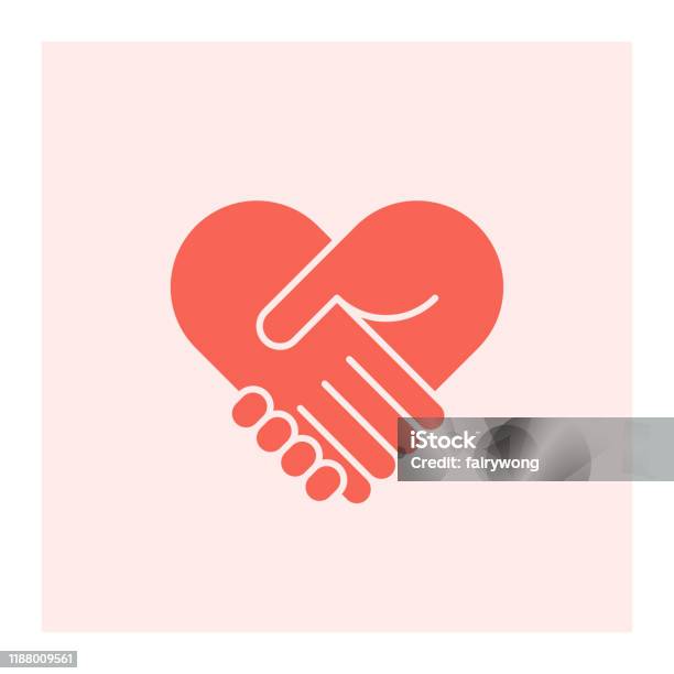 Due Mani A Forma Di Cuore - Immagini vettoriali stock e altre immagini di Simbolo di cuore - Simbolo di cuore, Icona, Mano