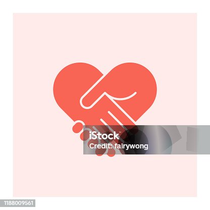 istock Two hands in shape of heart 1188009561