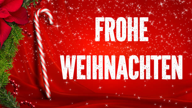 istock Christmas decoration and Merry Christmas message in German 1188009814