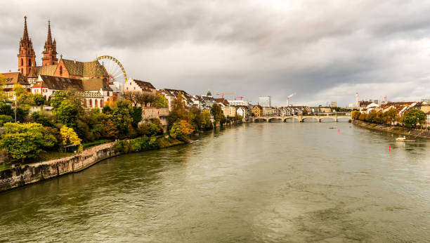 istock Basel with Munster cathedral and the Rhine river in Switzerland 1188012926