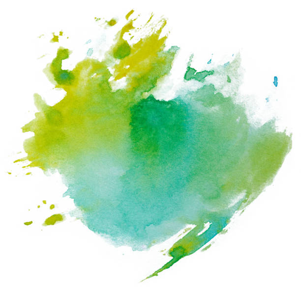 istock watercolor green blue stain abstract background element for design greeting card print web design grunge paint stain 1188013005