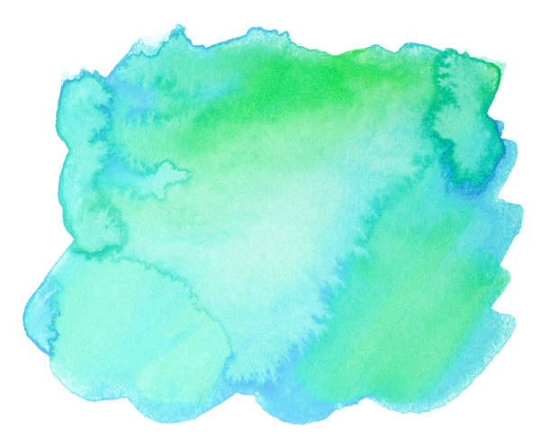 istock watercolor blue green stain abstract background element for design greeting card print web design. paint overflow texture watercolor texture 1188013018