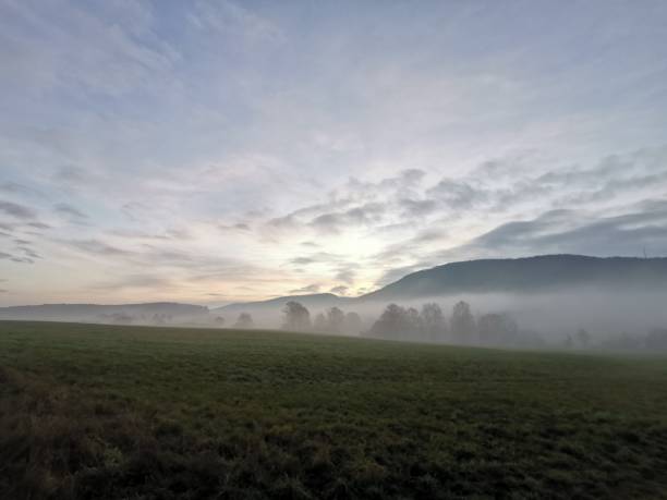 istock Mountain in the fog 1188014160