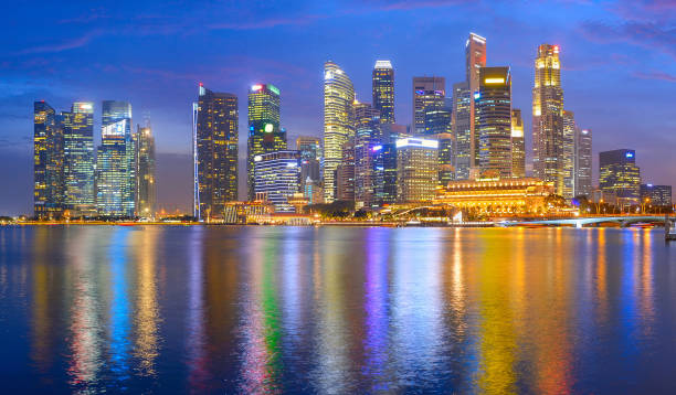 istock Panorama Singapore Downtown business skyline 1188017547