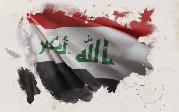 Iraqi Flag, Iraq National Colors Background  <<3D Rendering>> Iraqi Flag, Iraq National Colors Background  <<3D Rendering>> iraqi flag stock pictures, royalty-free photos & images