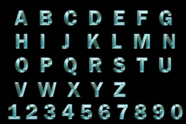 istock Alphabet letters from gold metal texture . 1188020622