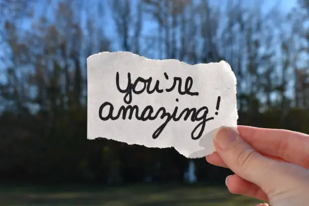 Photo of You are amazing note
