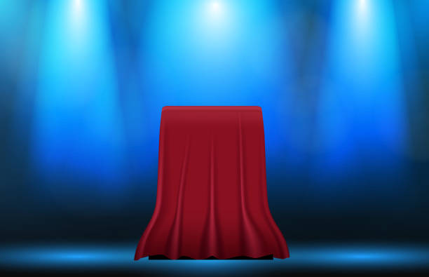 istock abstract background of box with red cloth fabric, surprise master piece concept 1188023819
