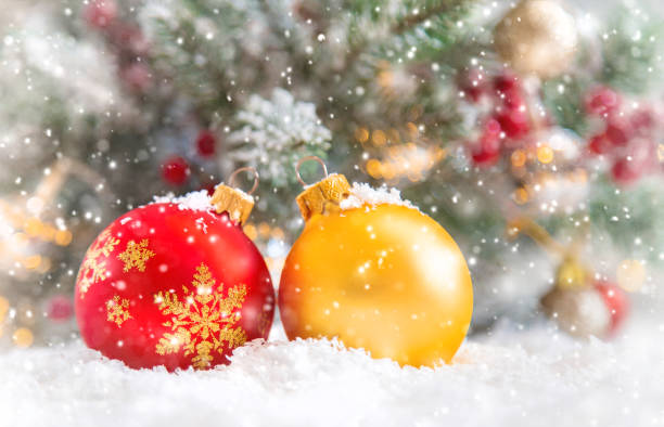 istock Christmas tree background greeting card with beautiful decor. Selective focus. 1188027199