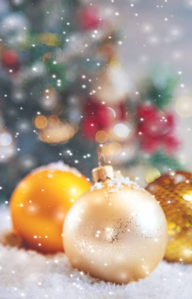 istock Christmas tree background greeting card with beautiful decor. Selective focus. 1188027218