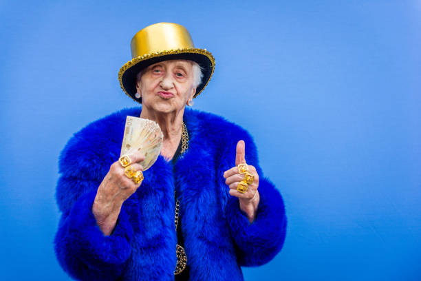istock Eccentric senior woman portrait 1188028017