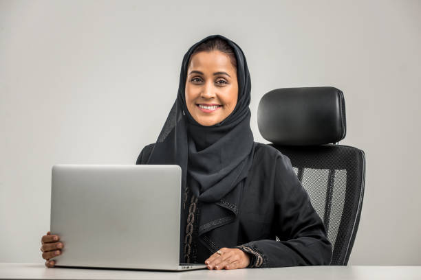 istock Arabian woman isolated on background 1188036289