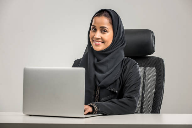 istock Arabian woman isolated on background 1188037249