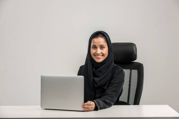 istock Arabian woman isolated on background 1188037341