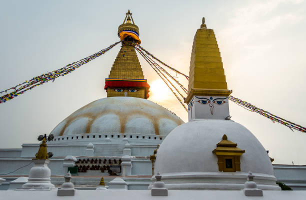 Bouddhanath Stupa at sunset. Kathmandu, Nepal