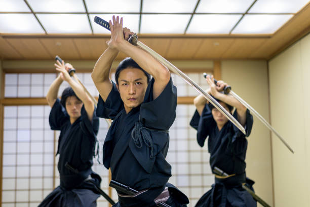 istock Samurai training in a traditional dojo in Tokyo 1188038378