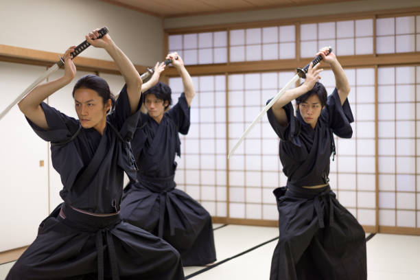 istock Samurai training in a traditional dojo in Tokyo 1188038484