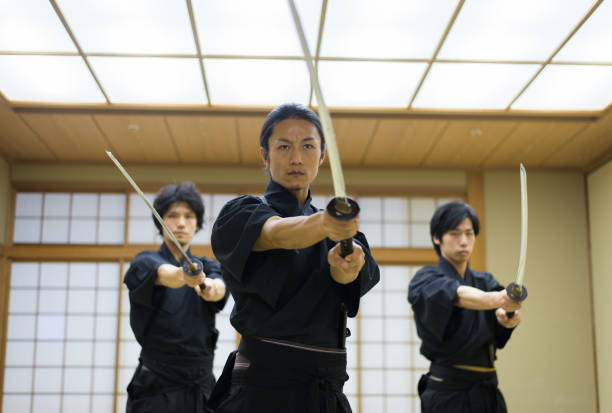 istock Samurai training in a traditional dojo in Tokyo 1188038504