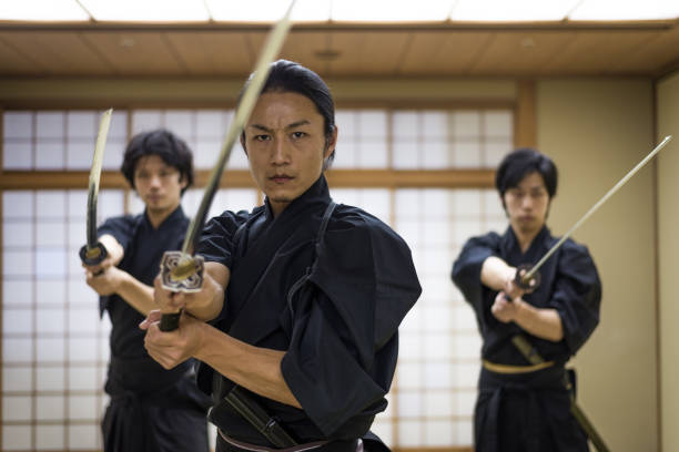 istock Samurai training in a traditional dojo in Tokyo 1188039590