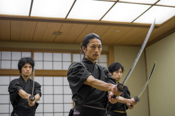 istock Samurai training in a traditional dojo in Tokyo 1188039710