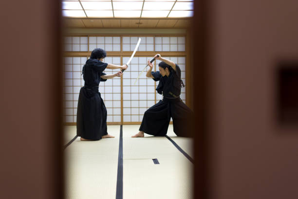 istock Samurai training in a traditional dojo in Tokyo 1188040544
