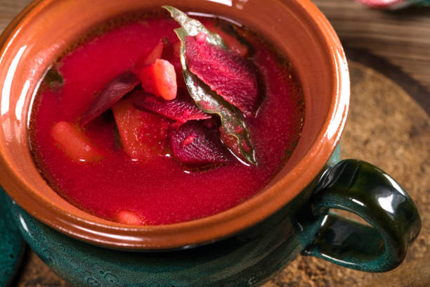 istock Red borscht soup in bowl. 1188040707