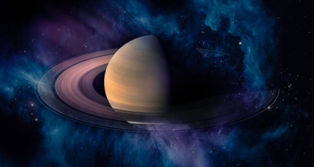 istock Saturn planet solar system with stars and surrounded by cosmic dust clouds. Science wallpaper. Elements of this image furnished by NASA. 1188040907
