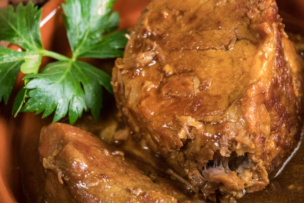 istock A piece of braised pork neck. 1188043543