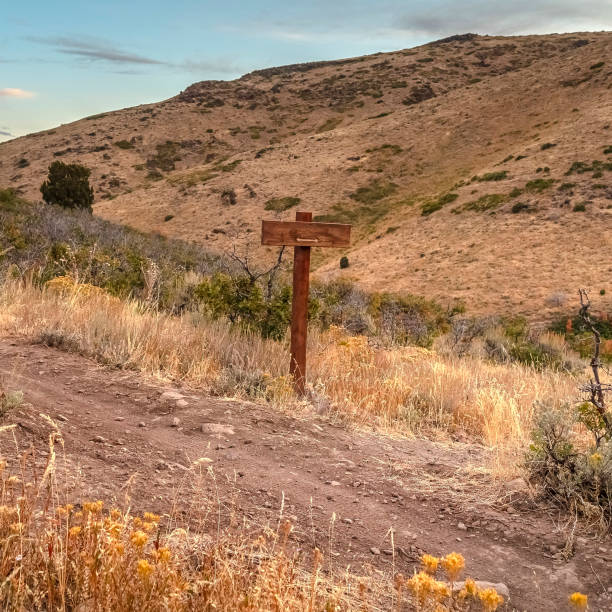 istock Square frame Signboard on a hiking trail in Utah, USA 1188043611