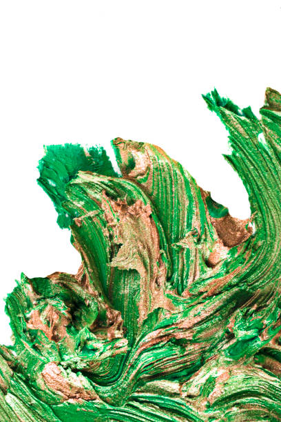 Green and Gold Lipstick Smudge