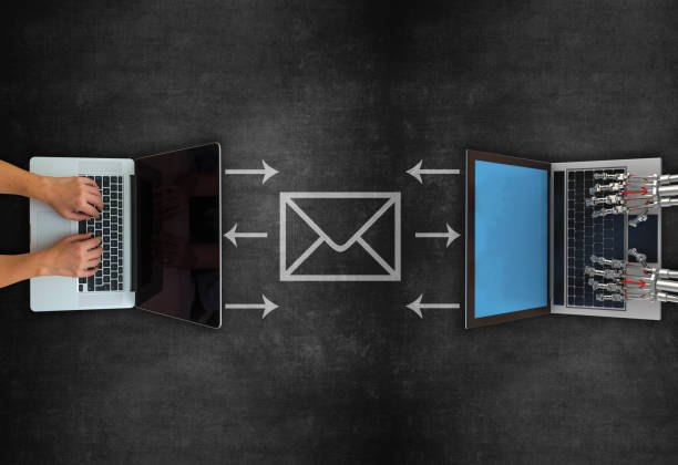 istock Concept of email receiving and sending on blackboard 1188047365