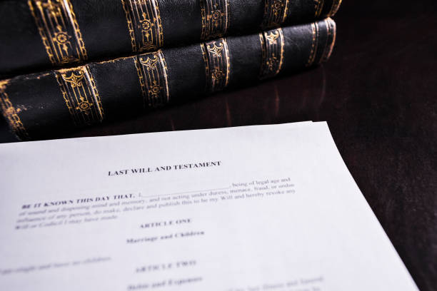 istock Last Will and Testament with Law Books 1188047467