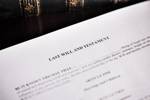 istock Last Will and Testament with Law Books 1188047498
