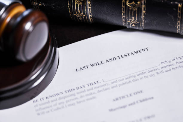 istock Last Will and Testament with Law Books and Gavel 1188047570