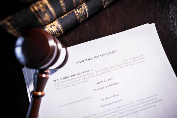 istock Last Will and Testament with Law Books and Gavel 1188047622