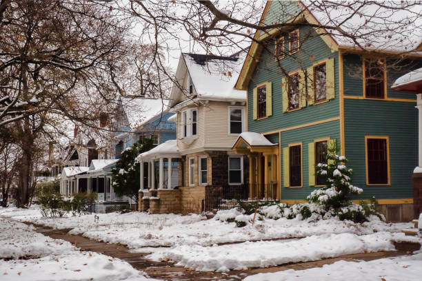 istock neighborhood in snow 1188058958