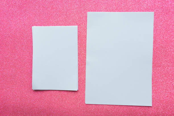 istock Two white mockup blanks on glitter pink background 1188059231